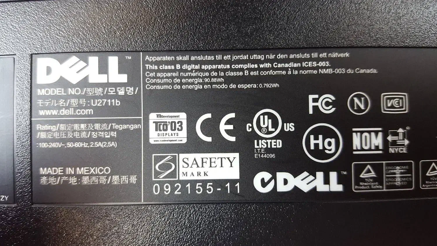 monitor dell u2711|قطعات و لوازم جانبی رایانه|شیراز, شهرک ولیعصر|دیوار