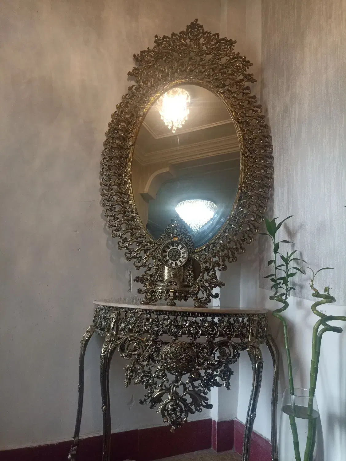 فروش آینه وکنسول وساعت ایستاده تمام  درحدنو|بوفه، ویترین، کنسول|ساری, |دیوار