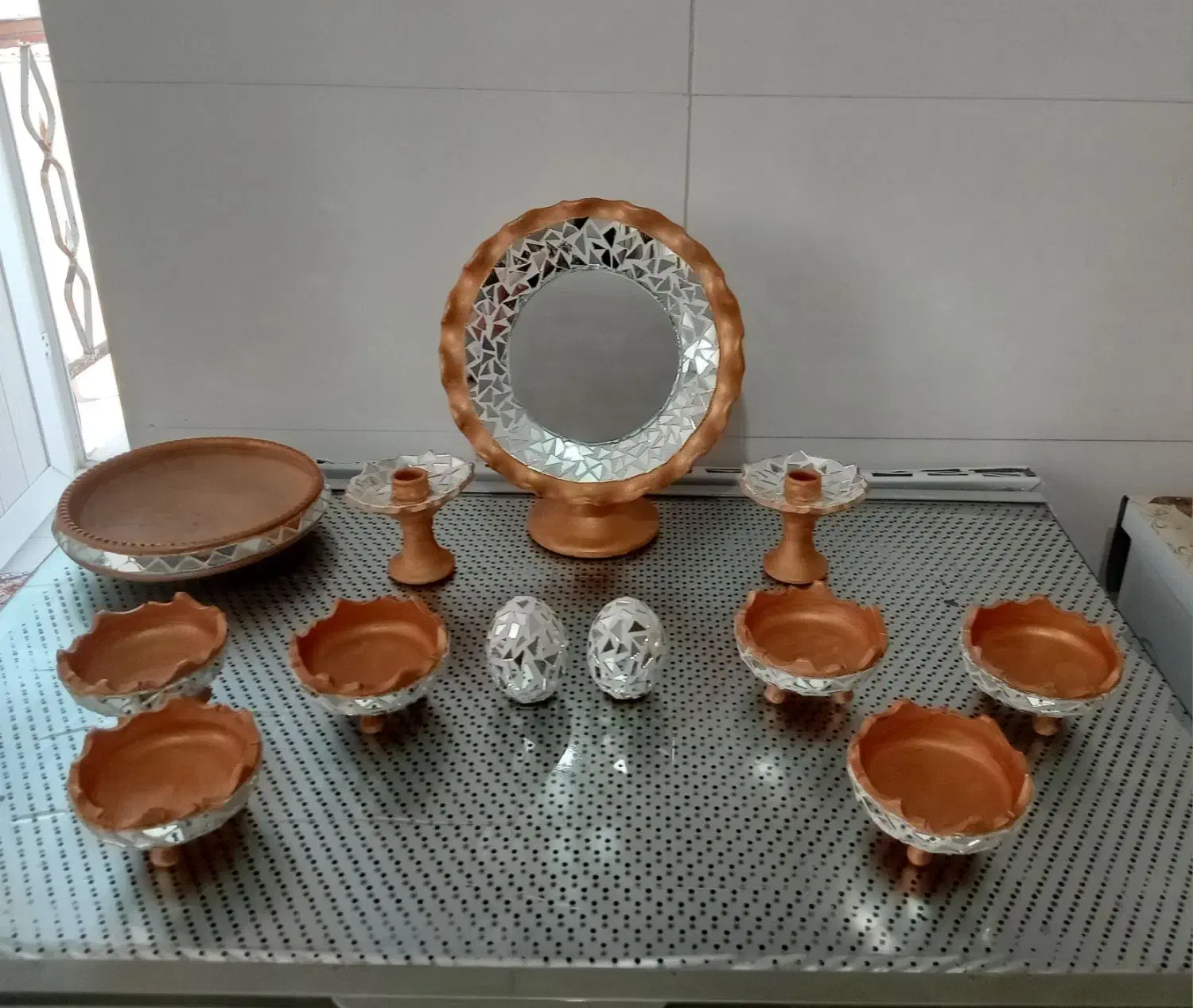 سفره هفت سین آینه کاری ۷۰۰۰۰۰|صنایع دستی و سایر لوازم تزئینی|سنندج, |دیوار