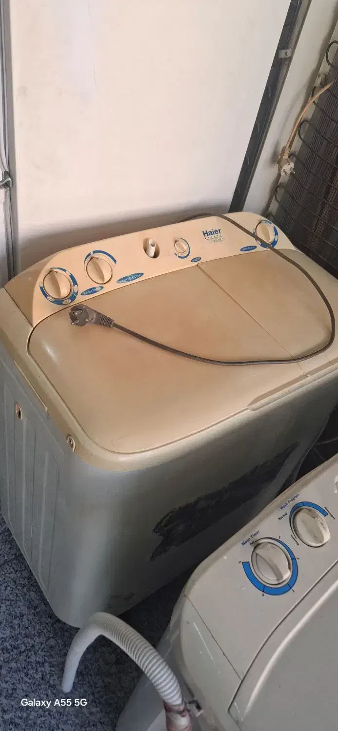 لباس شویی سطلی دوقلو 9کیلو هایر|ماشین لباسشویی و خشک‌کن لباس|تهران, جوادیه تهرانپارس|دیوار