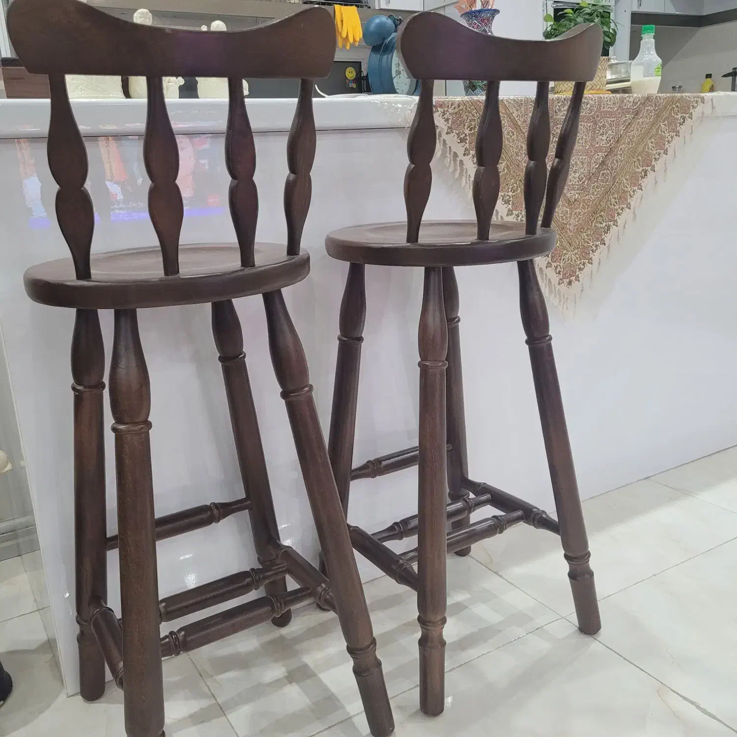 دو عد صندلی اپن چوبی|صندلی و نیمکت|قزوین, |دیوار