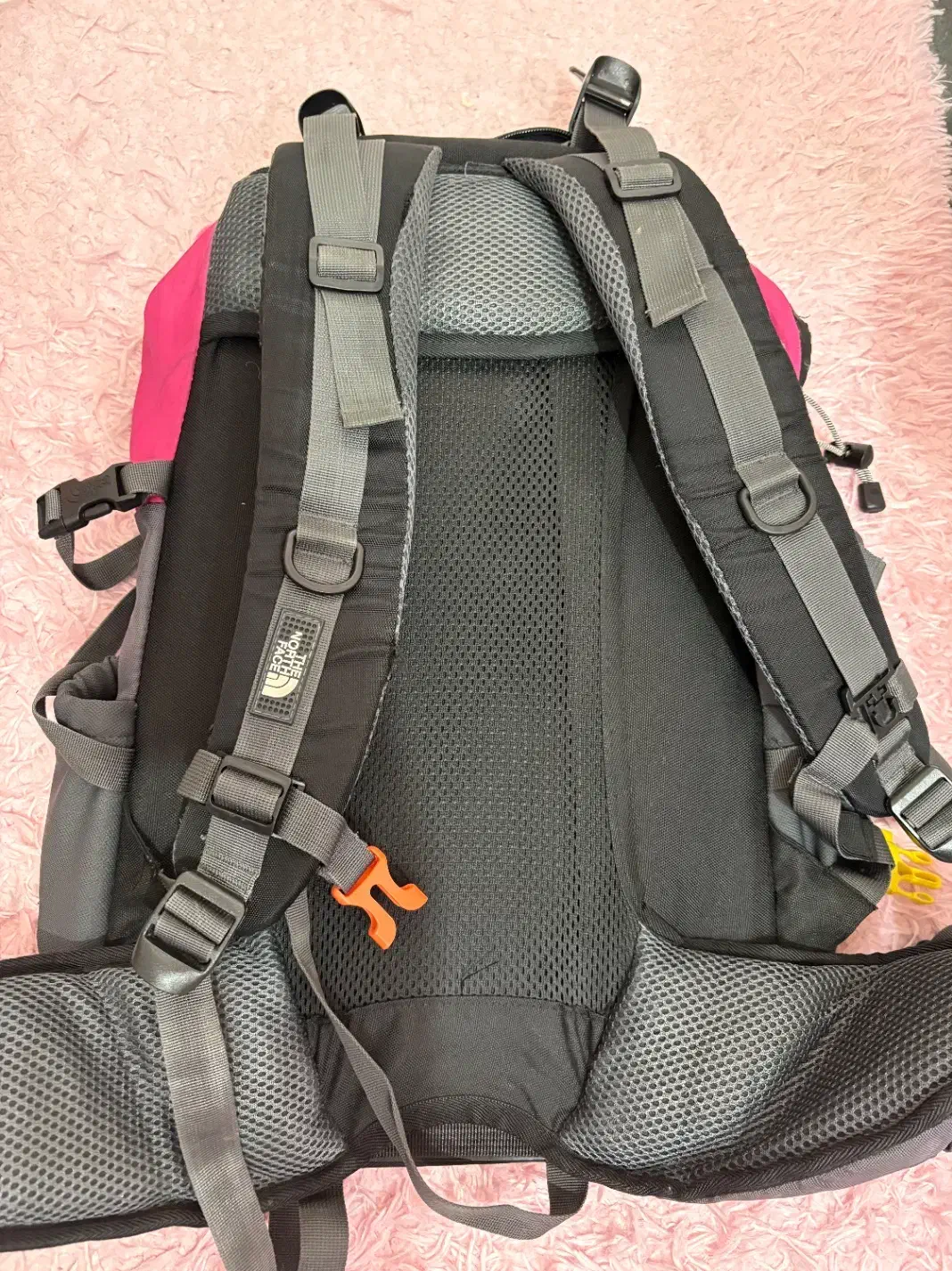 کوله پشتی کوهنوردی صورتی، کارکرده نورث فیس|کیف، کفش، کمربند|رشت, گلباغ نماز|دیوار