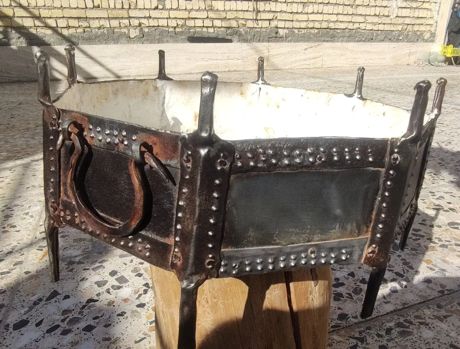 منقل قاجاری هشت ضلعی|صنایع دستی و سایر لوازم تزئینی|فولادشهر, A2|دیوار