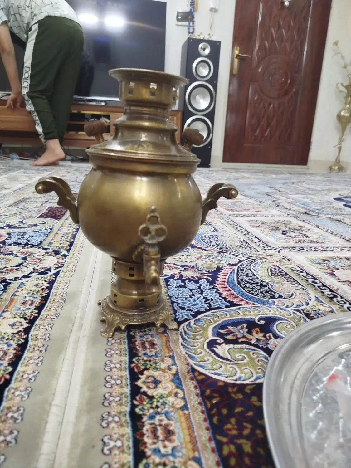 سماورسیاه قلم قدیمی|کلکسیون اشیاء عتیقه|بهارستان, |دیوار