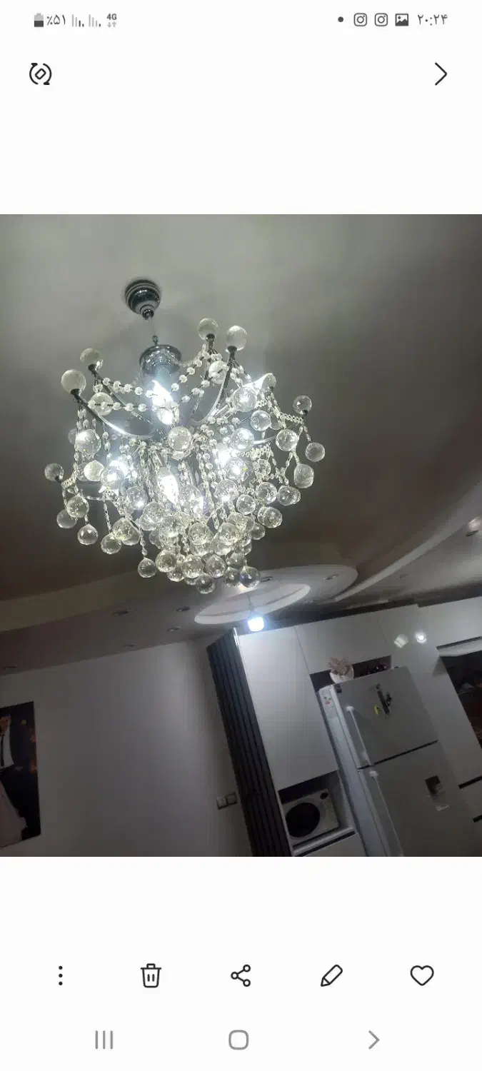 لوستر ۶ شاخه|لوستر و چراغ آویز|خرمدره, |دیوار