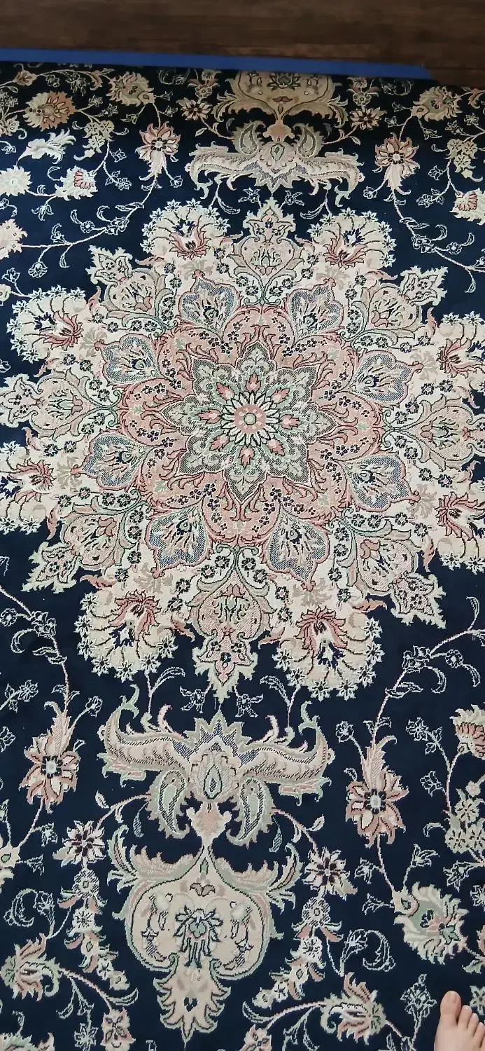 قالی ۱۲ متری ، ۵۰۰ شانه، رنگ سرمه ای|فرش|شیراز, شهرک مهدی‌آباد|دیوار