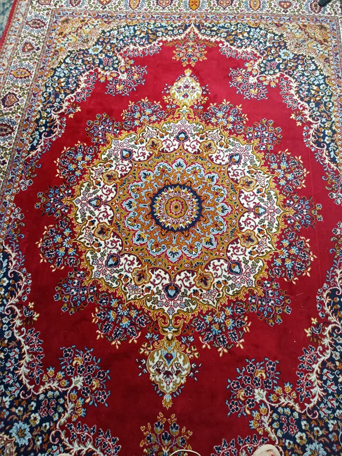 فرش 9 متری قدیمی|فرش|ضیابر, |دیوار