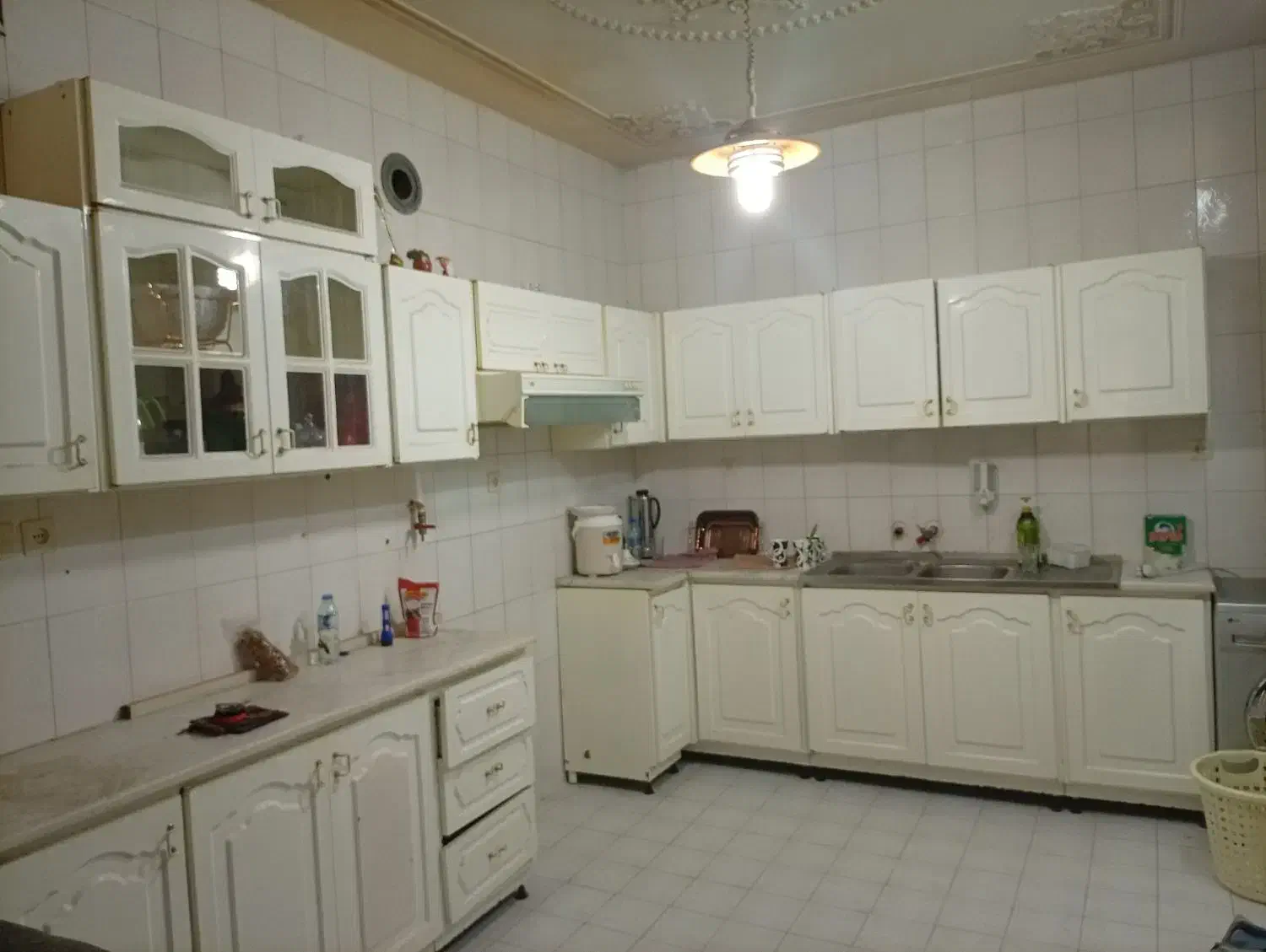 کابینت فلزی، سینک و هود در حد نو|آبچکان و نظمدهنده ظروف|شیراز, غدیر جنوبی|دیوار