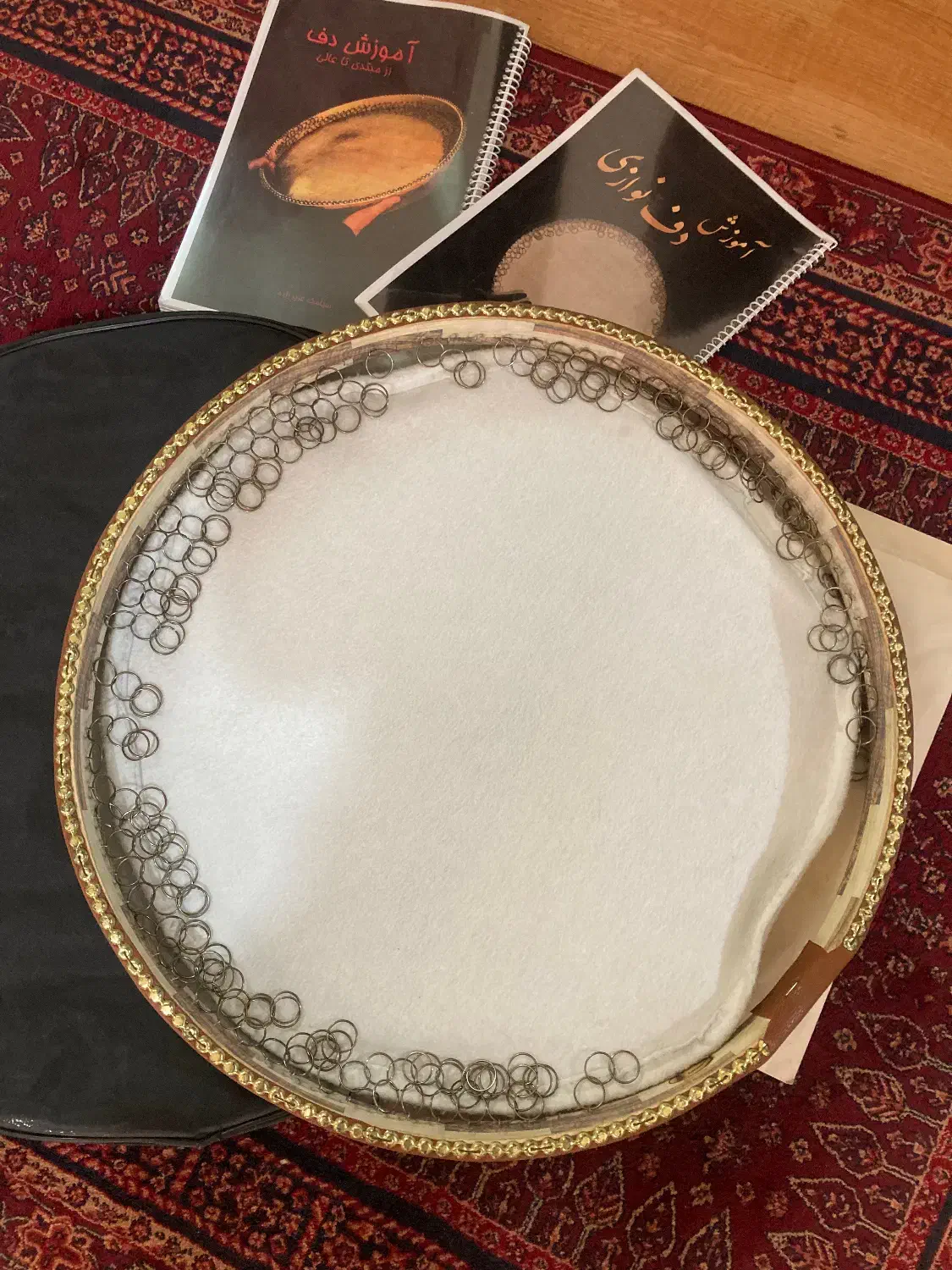 دف همراه جزوه و صداگیر|سازهای سنتی|رشت, بازار|دیوار