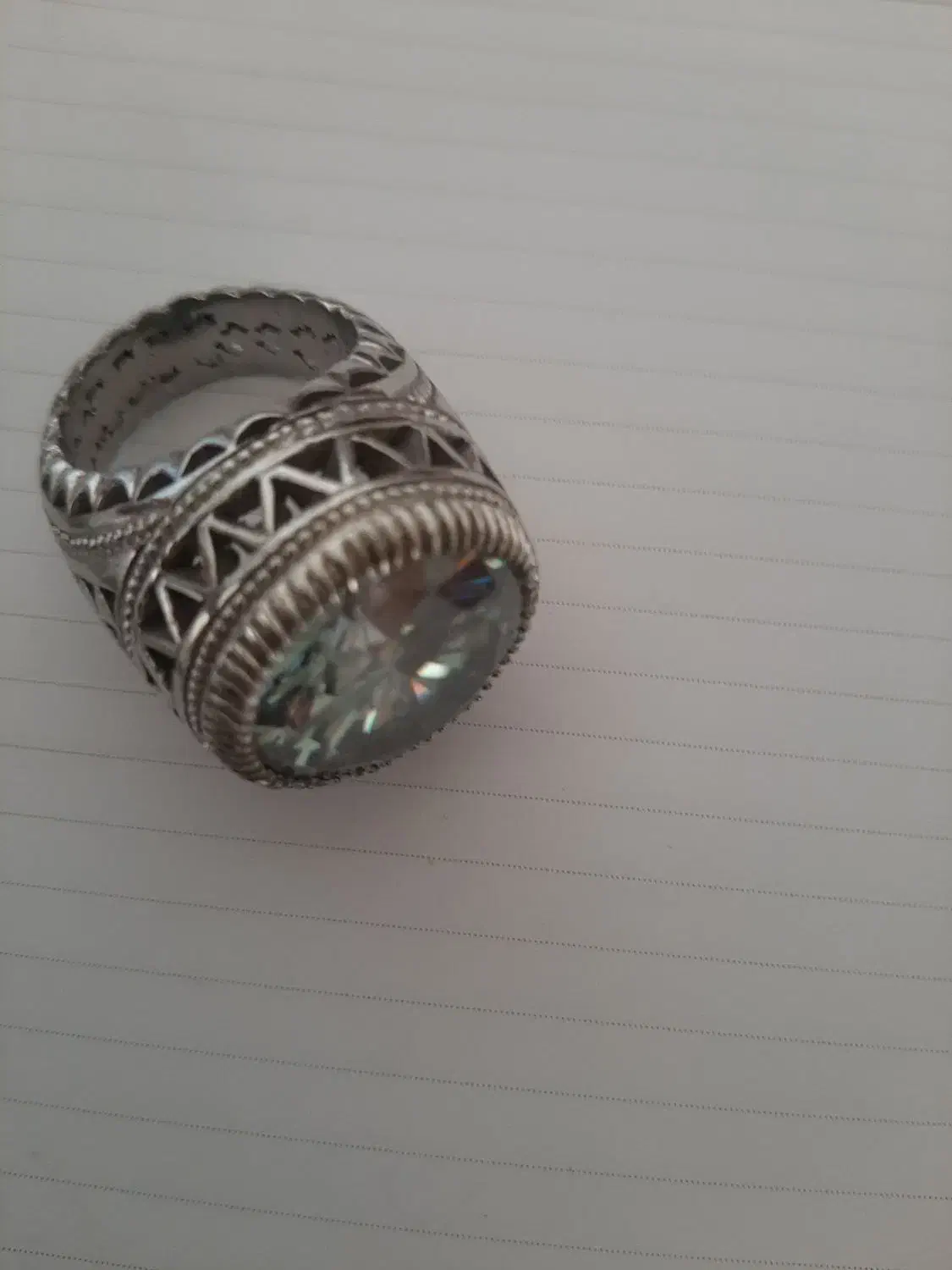 انگشتر موزونایت دستساز رکاب حیاتی|بدلیجات|قم, سعادتی|دیوار