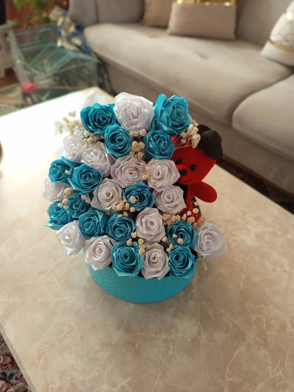 باکس نوزاد با گل ربان|صنایع دستی و سایر لوازم تزئینی|هشتگرد, شهرک وحدت|دیوار