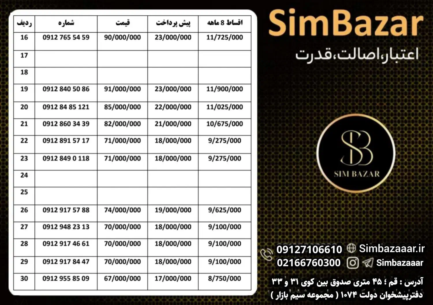 0912.917.4661|سیم‌کارت|شیراز, قدوسی غربی|دیوار