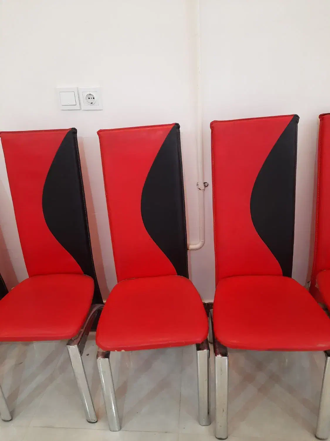 6 عدد صندلی چرم درجه یک|صندلی و نیمکت|بروجرد, |دیوار