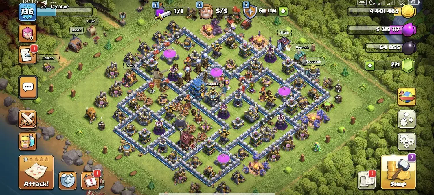 اکانت کلش لول 136|کنسول، بازی ویدئویی و آنلاین|بندرعباس, |دیوار