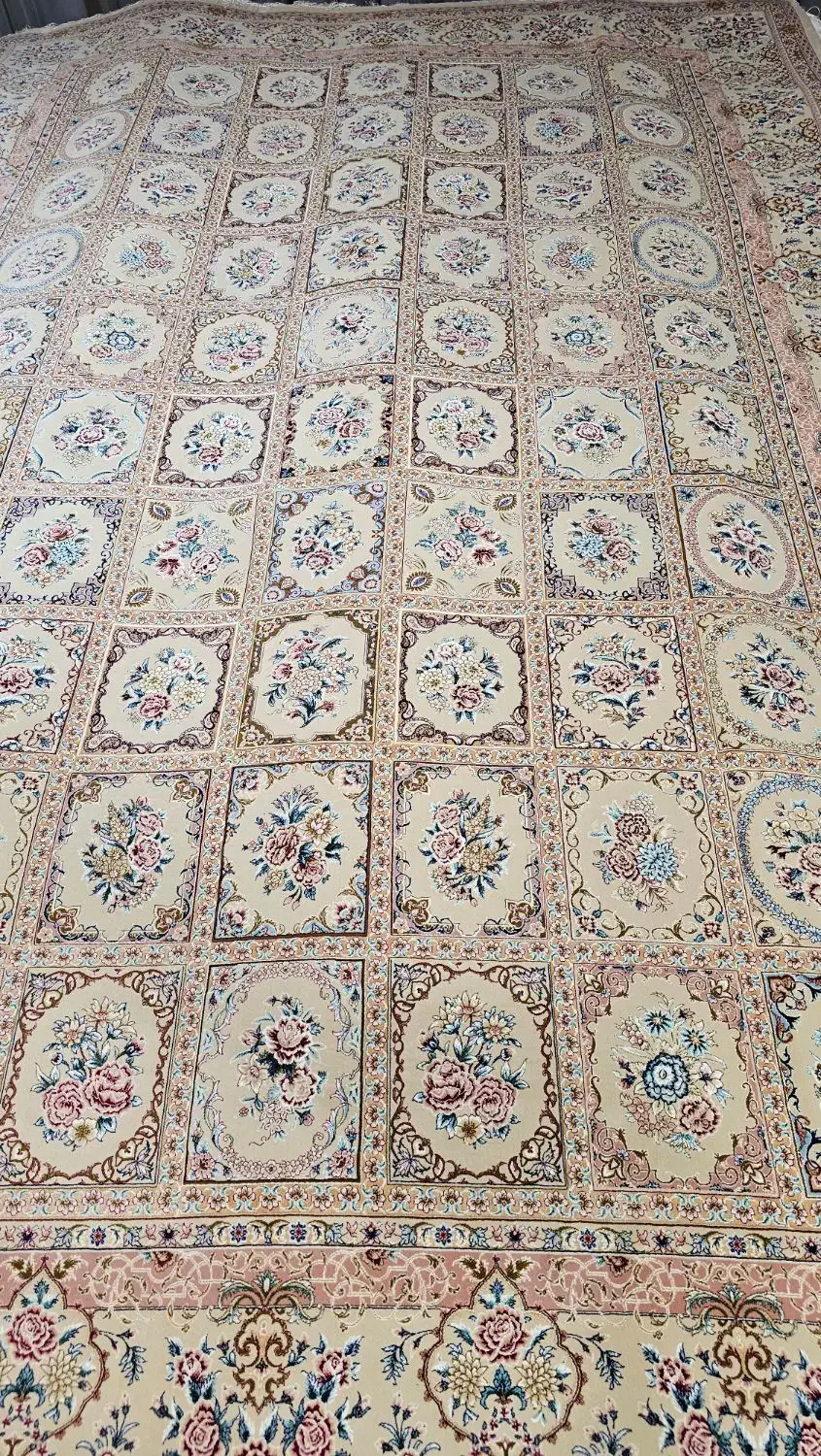 فرش ابریشم گلستان پادشاه کرمی|فرش|تبریز, |دیوار