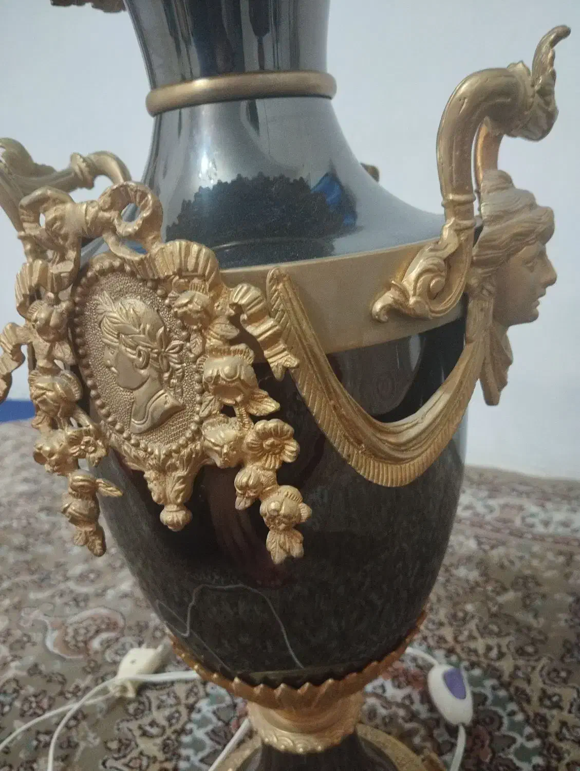 آباژور برنزی طرح فرانسه|چراغ خواب و آباژور|تهران, سلسبیل شمالی|دیوار