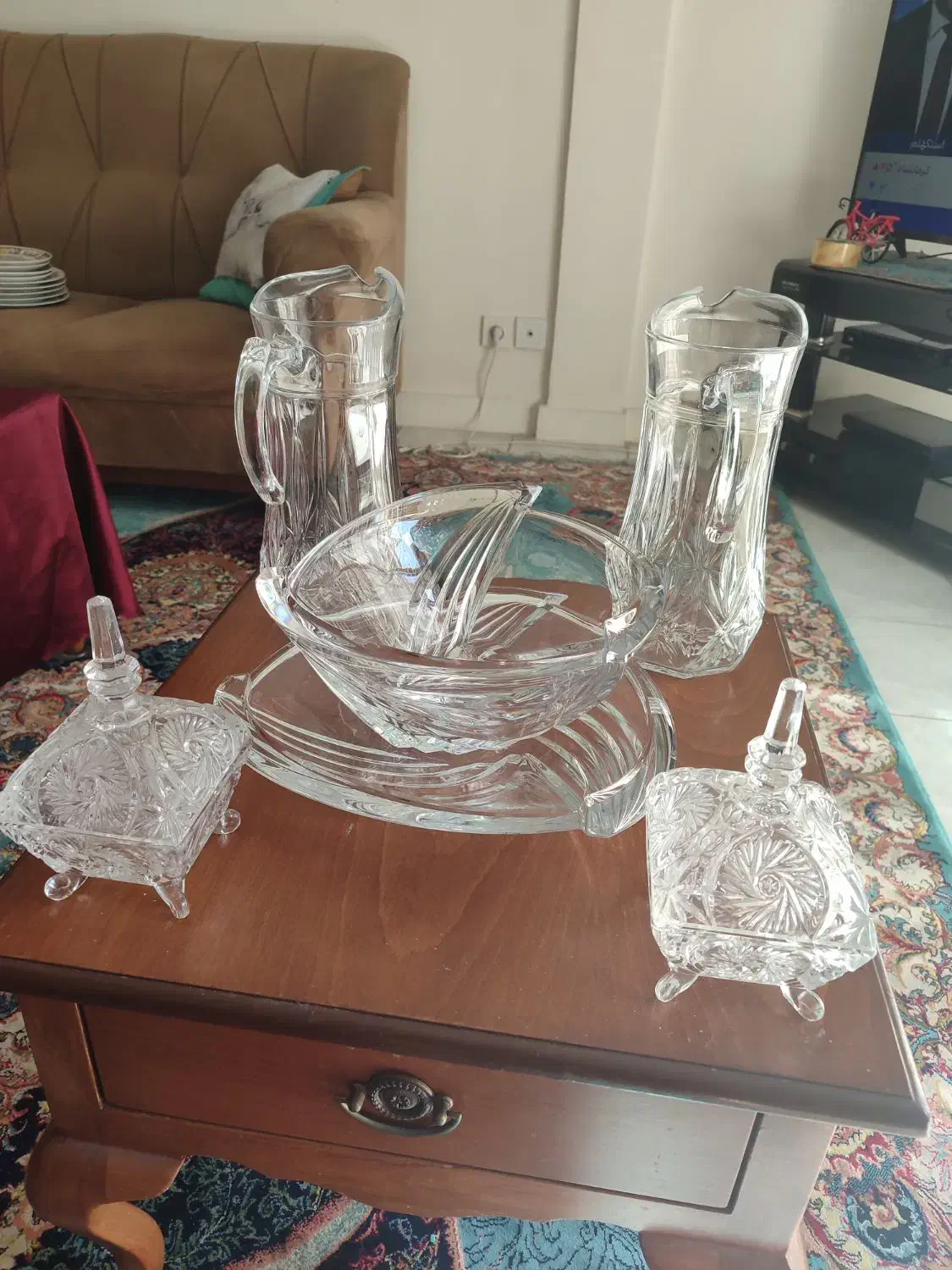 میوه خوری پارچ و قندان خارجی فرانسه وچک|ظروف سرو و پذیرایی|پردیس, فاز ۱|دیوار