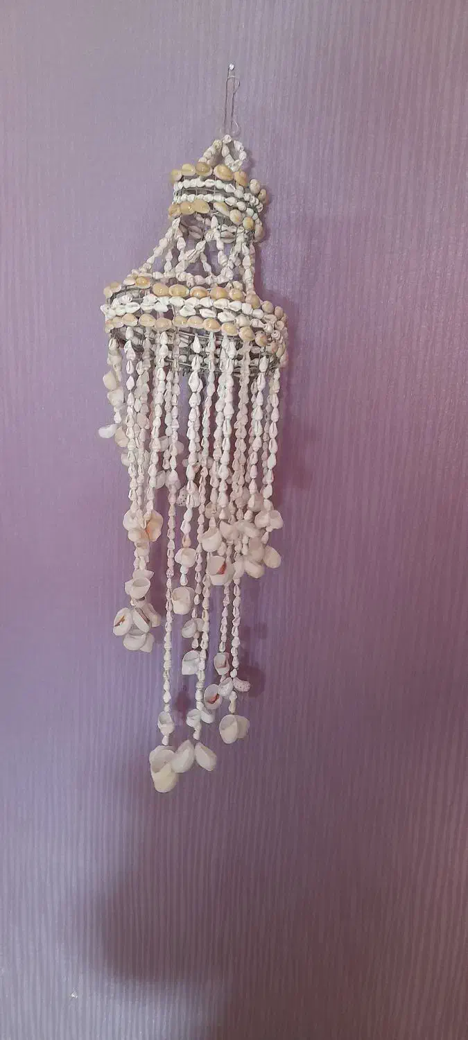 فروش آویز صدف طبیعی کاردست|لوستر و چراغ آویز|رشت, فلسطین|دیوار