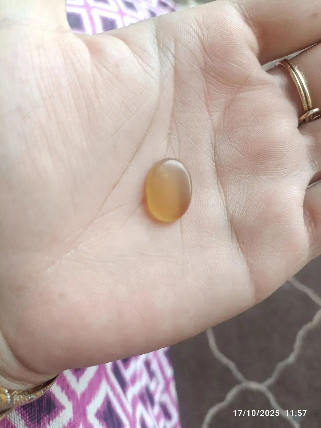 نگین انگشتر عقیق عسلی فردوس|جواهرات|گرگان, |دیوار