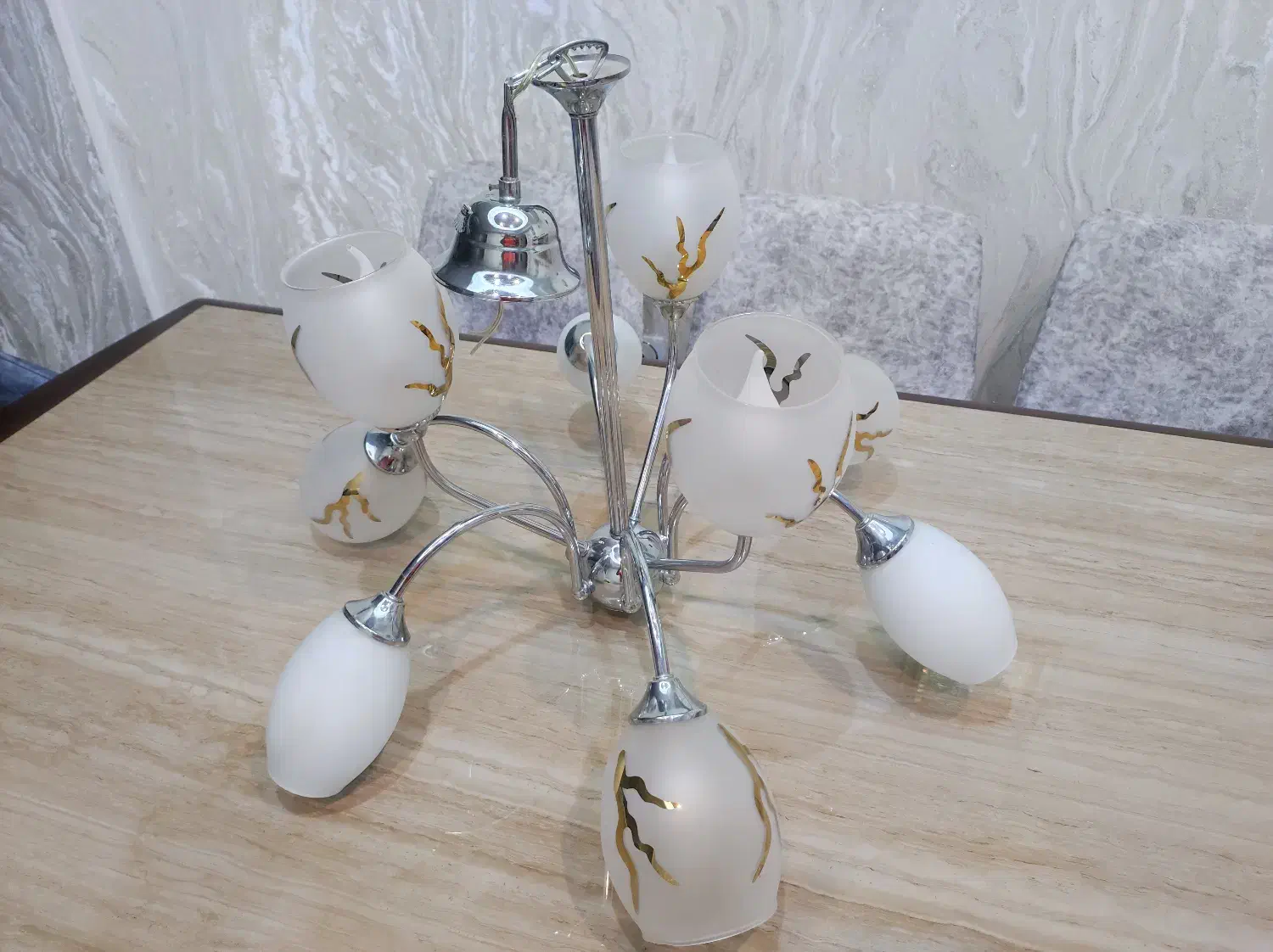 دو عدد لوستر حبابی|لوستر و چراغ آویز|کرج, گلشهر|دیوار