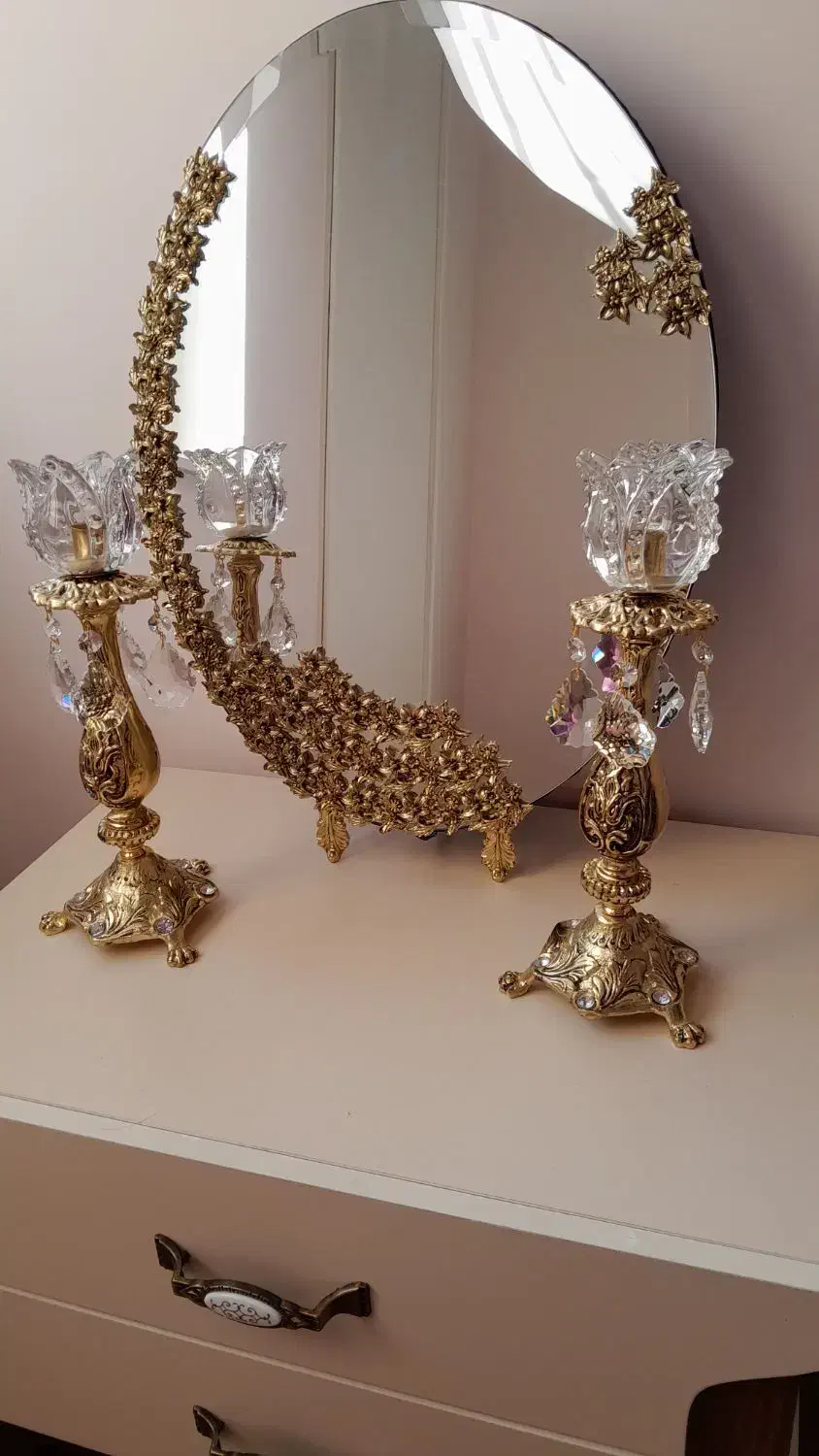 آینه و شمعدان عروس|آینه|قزوین, |دیوار