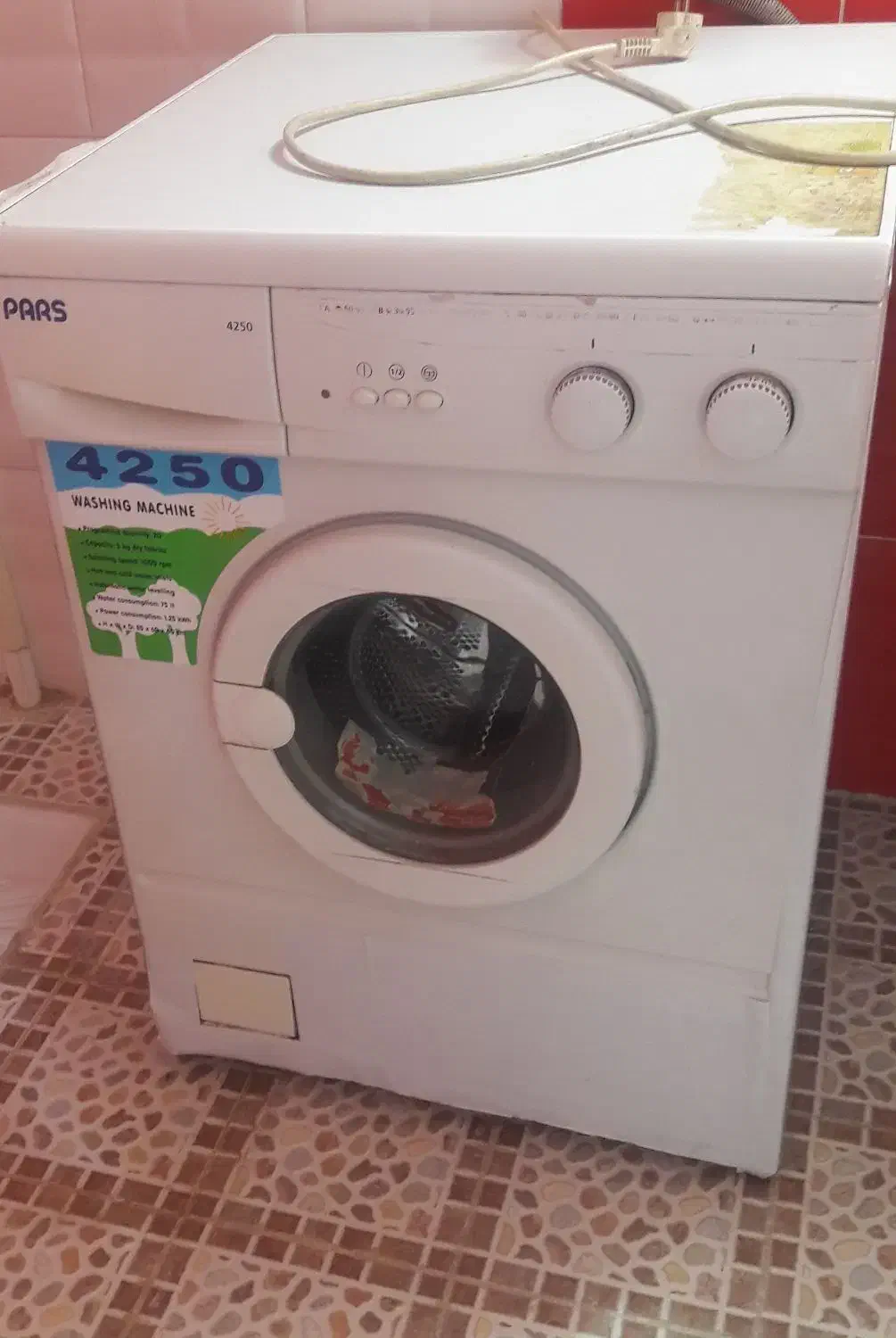 ماشین لباسشویی پارس ۵ کیلویی|ماشین لباسشویی و خشککن لباس|شاهینشهر, عطار|دیوار