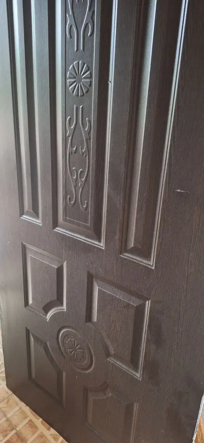 فروش درب ورودی دولنگه کارکرده با چهارچوب|مصالح و تجهیزات ساختمان|چمستان, |دیوار