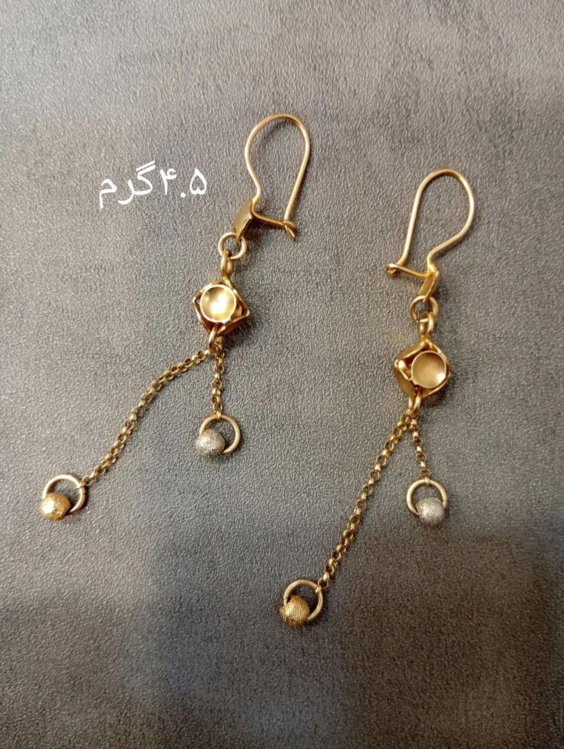 گوشواره تک پوش النگو زنجیر ۴گرم و۵ گرم و نیم گرم|جواهرات|قزوین, |دیوار