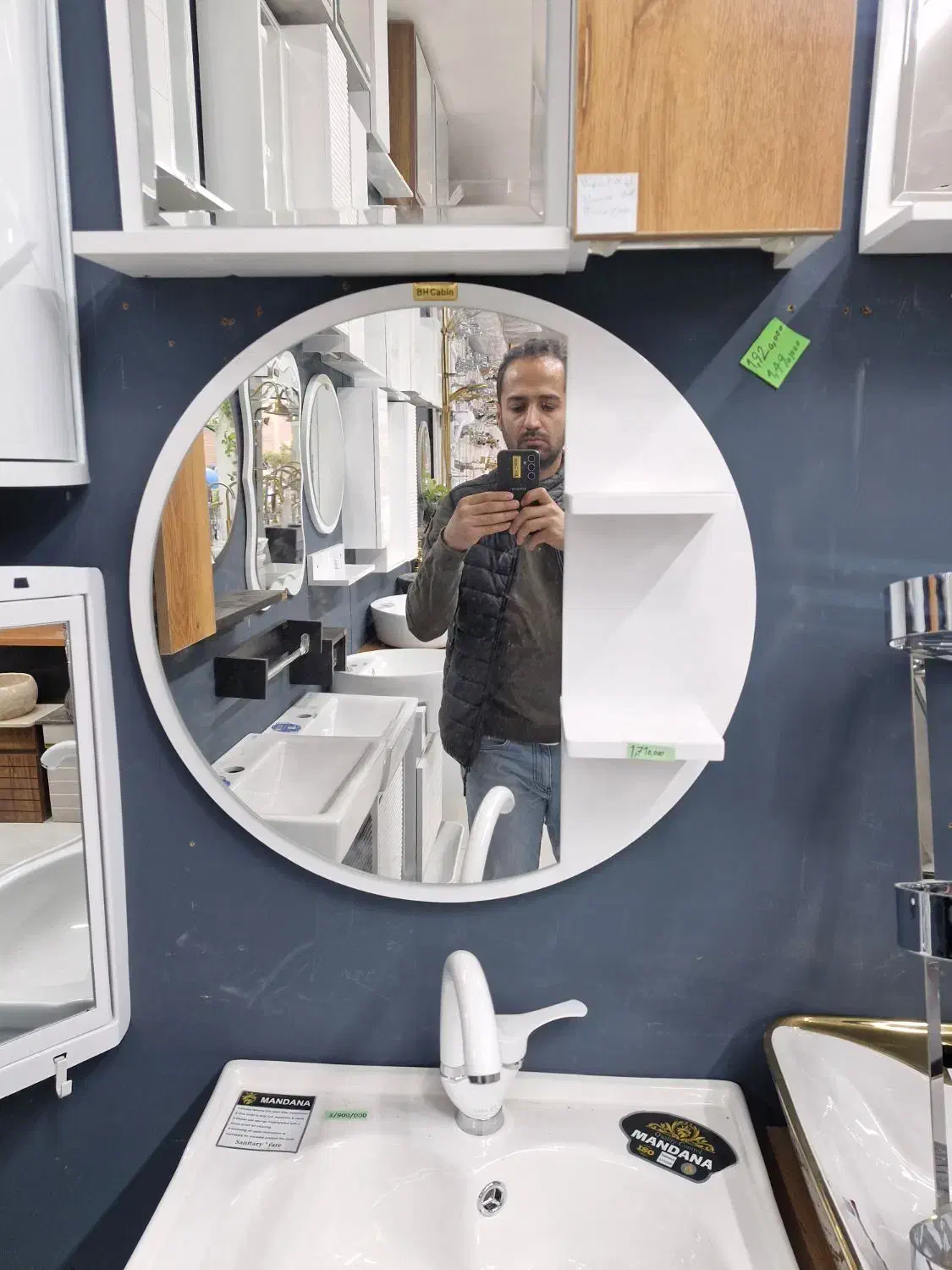 آینه باکسpvc۶۰×۶۰تاقچه دار بامبو(کارگاه تولیدی)|لوازم سرویس بهداشتی|پردیس, فاز ۱|دیوار