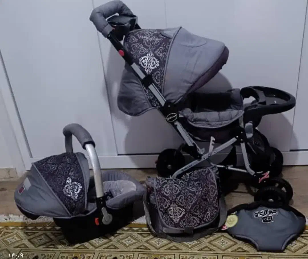 فروش ست کالسکه برند دلیجان طرح اگنس|کالسکه و لوازم جانبی|تنکابن, |دیوار