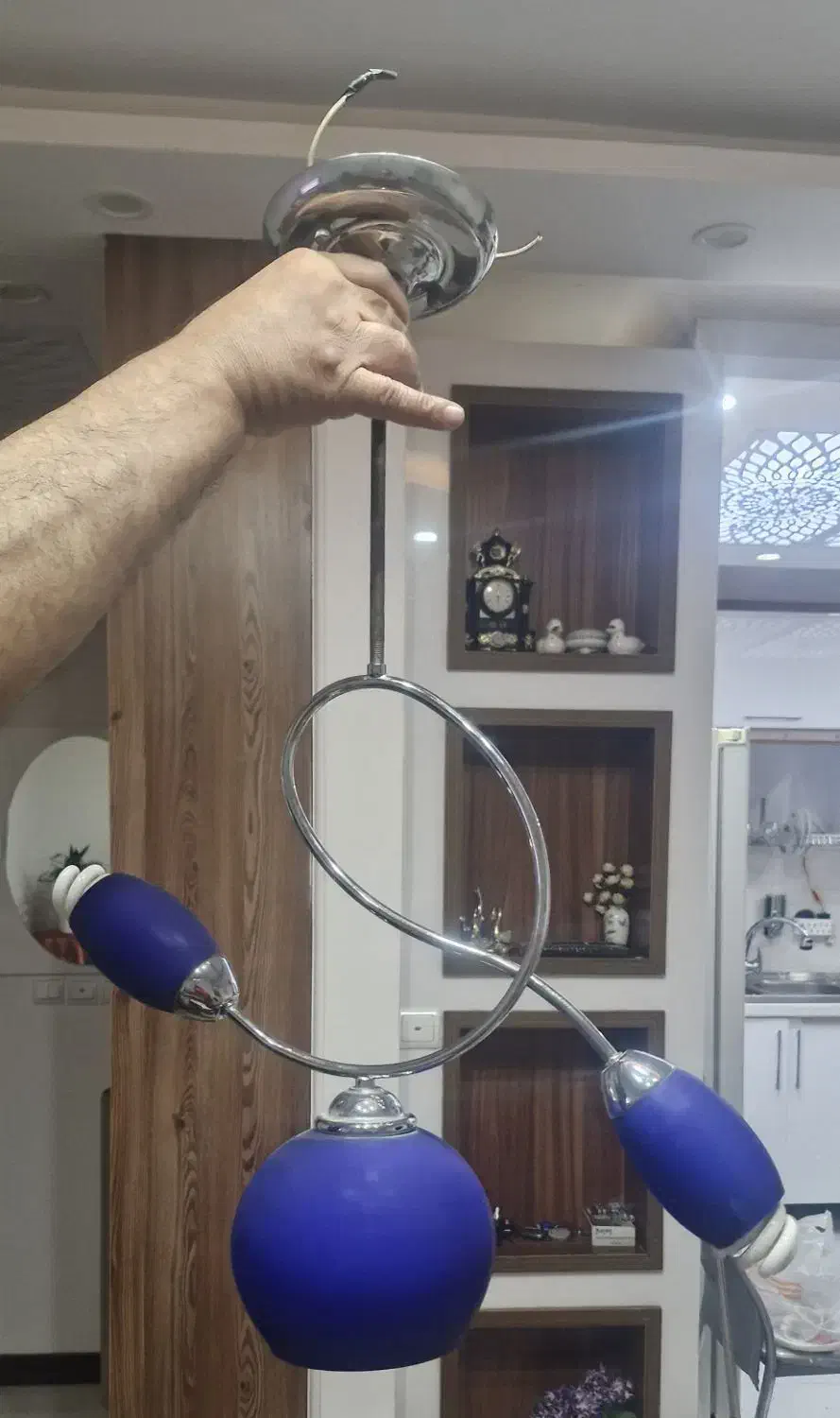 لوستر ۳ شاخه اتاق خوابی|لوستر و چراغ آویز|پرند, فاز ۴|دیوار