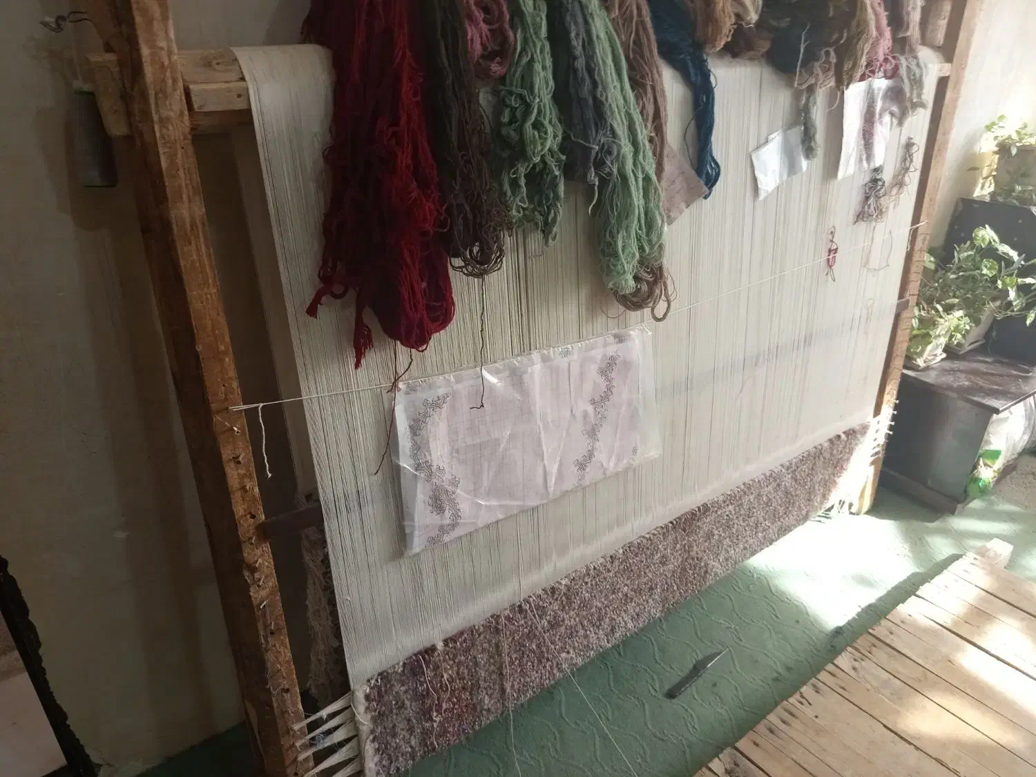 فرش خلچه ماهی نقشه عبدالهی 180لایمانده نصف بشه|فرش|ارومیه, |دیوار