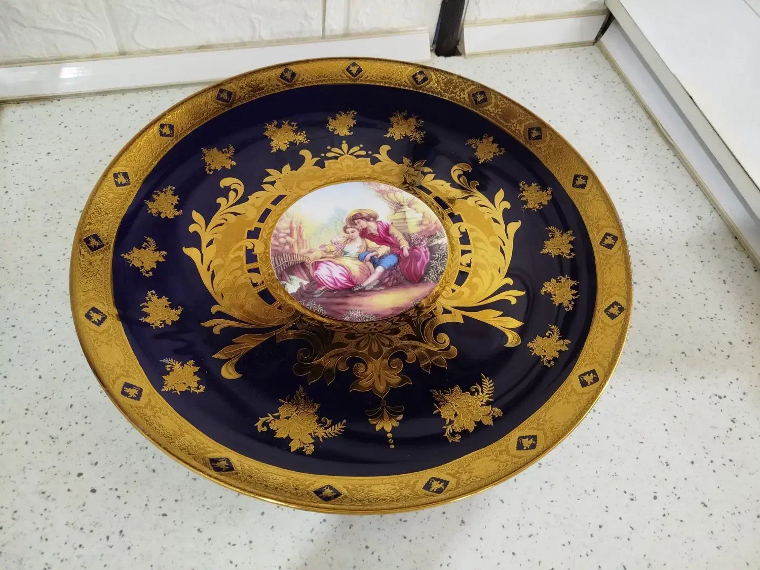 بشقاب طلاکوب اصل (مارک آنیل)|صنایع دستی و سایر لوازم تزئینی|تهران, امین حضور|دیوار