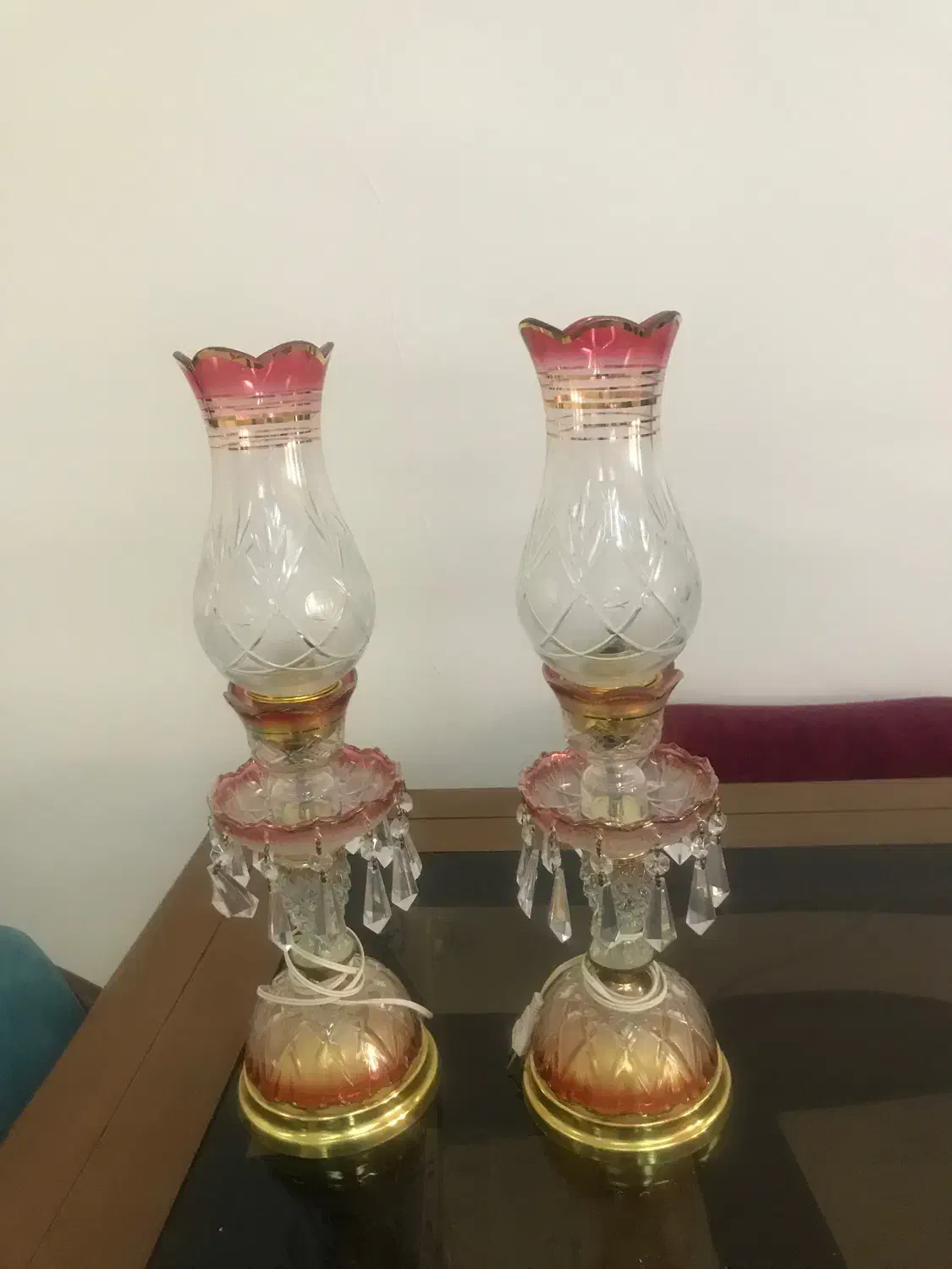 شعمدان کریستال لاله|چراغ خواب و آباژور|تهران, سازمان آب|دیوار