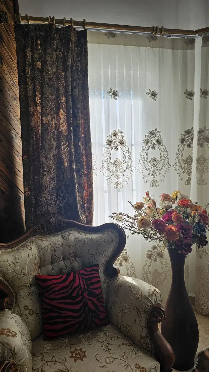 پرده سه پنجره|پرده، رانر، رومیزی|چالوس, |دیوار