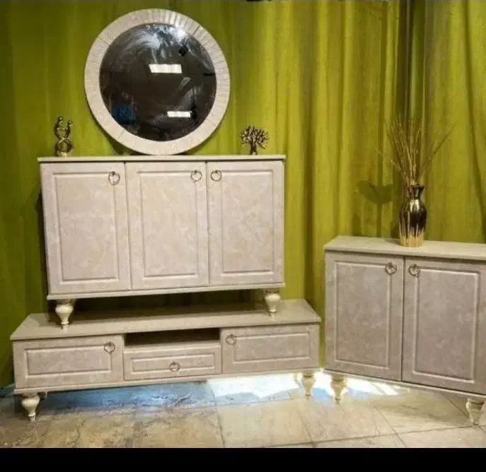 لارک اینه کنسول ومیز جا کفشی ست. آینه کنسو ل|بوفه، ویترین، کنسول|خرم‌آباد, |دیوار