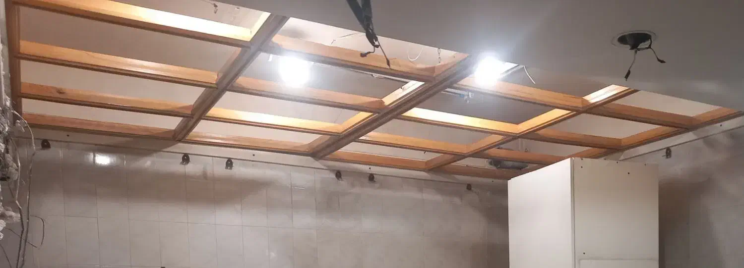 سقف کاذب چوبی با چوب راش|مصالح و تجهیزات ساختمان|تهران, نظامی گنجوی (توانیر)|دیوار