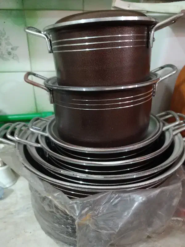 قابلمه طرح تفلون 12پاچه|ظروف پخت‌وپز|قم, کیوانفر|دیوار