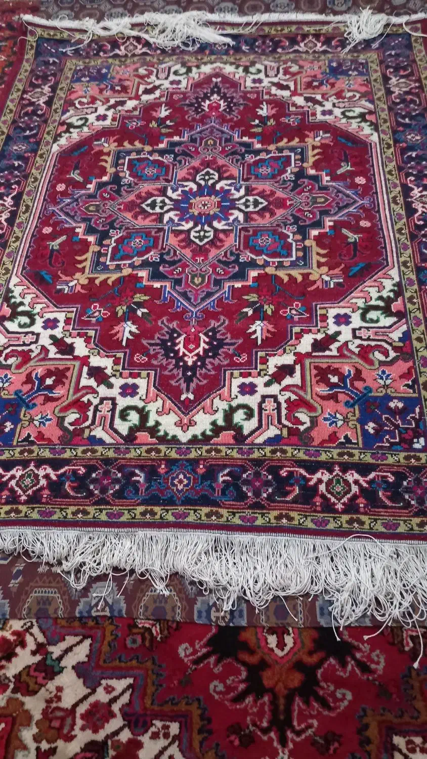 فرش دستبافت یک جفت  خالچه|فرش|باسمنج, |دیوار