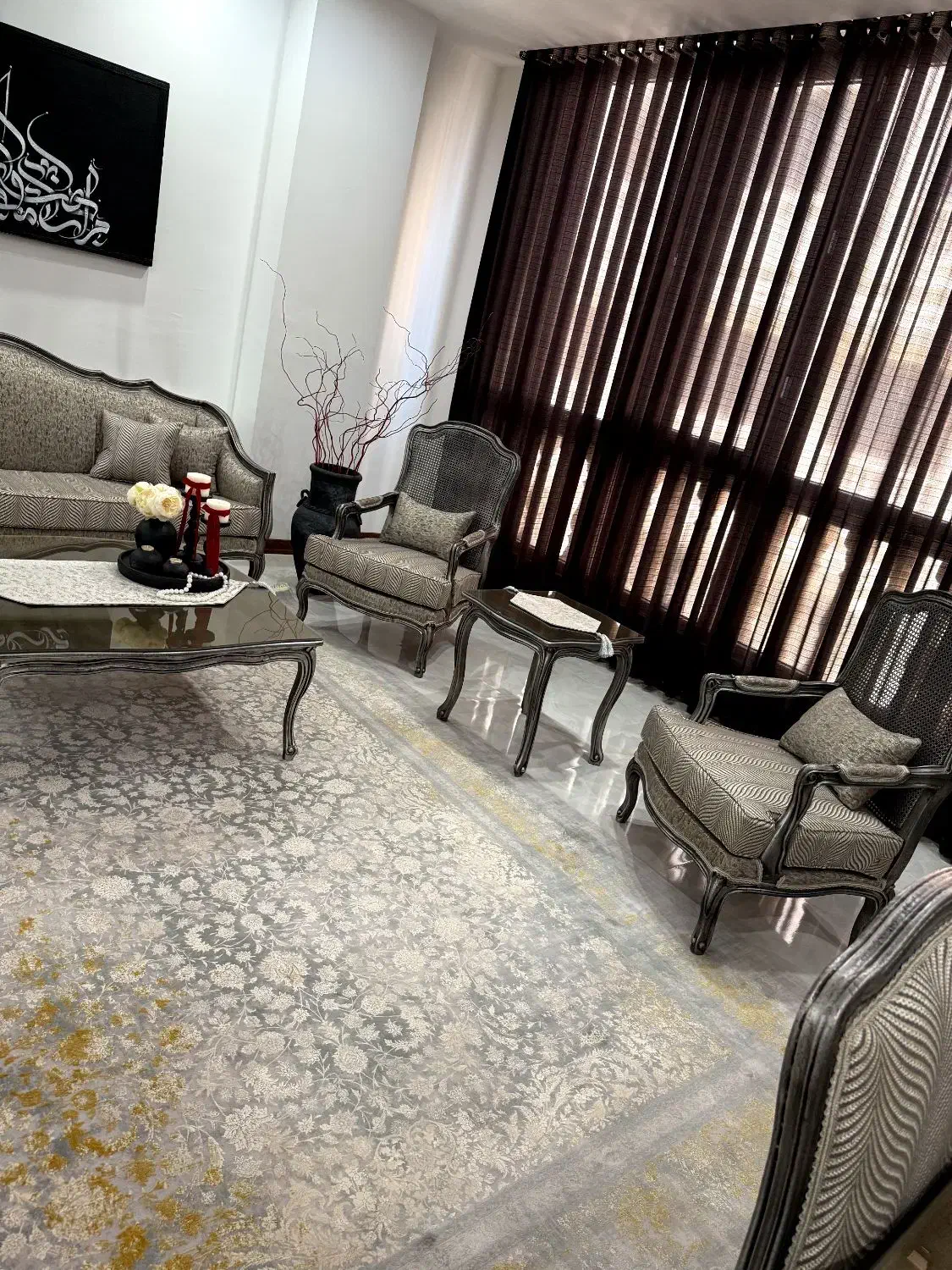 مبل فرانسوی۷ نفره و ناهار خوری ۸ نفر(مناسب جهیزیه)|مبلمان خانگی و میز عسلی|محمدشهر, محمدشهر|دیوار