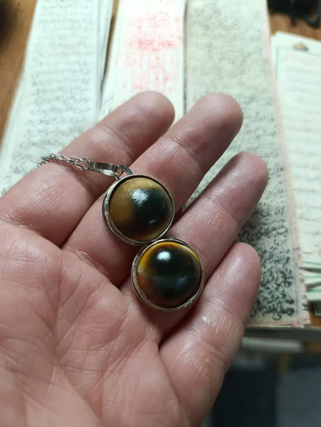 گردنبند مهره برد نقره 925|بدلیجات|اصفهان, ابر|دیوار