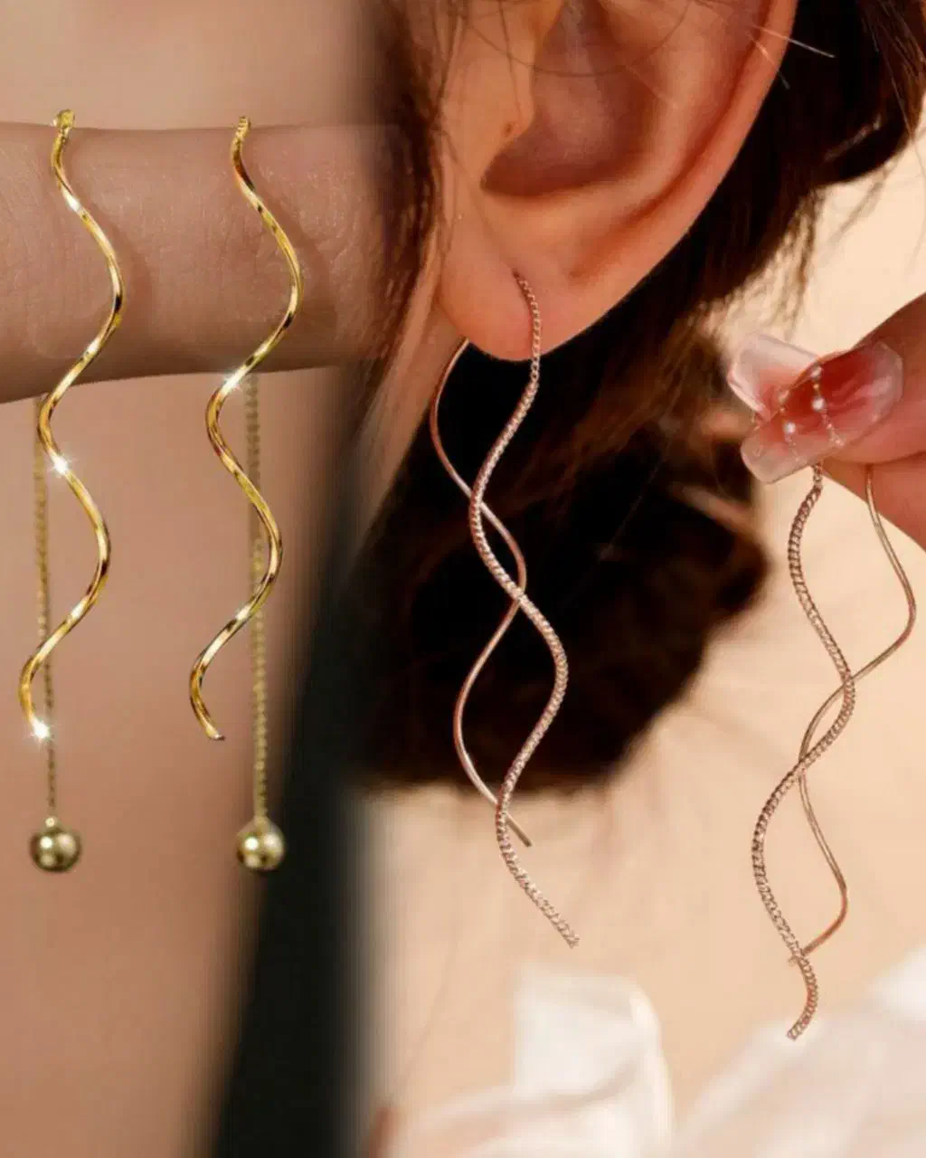 گوشواره مینیمال طلا ساخت سفارشی مستقیم از کارگاه|جواهرات|تهران, بازار|دیوار