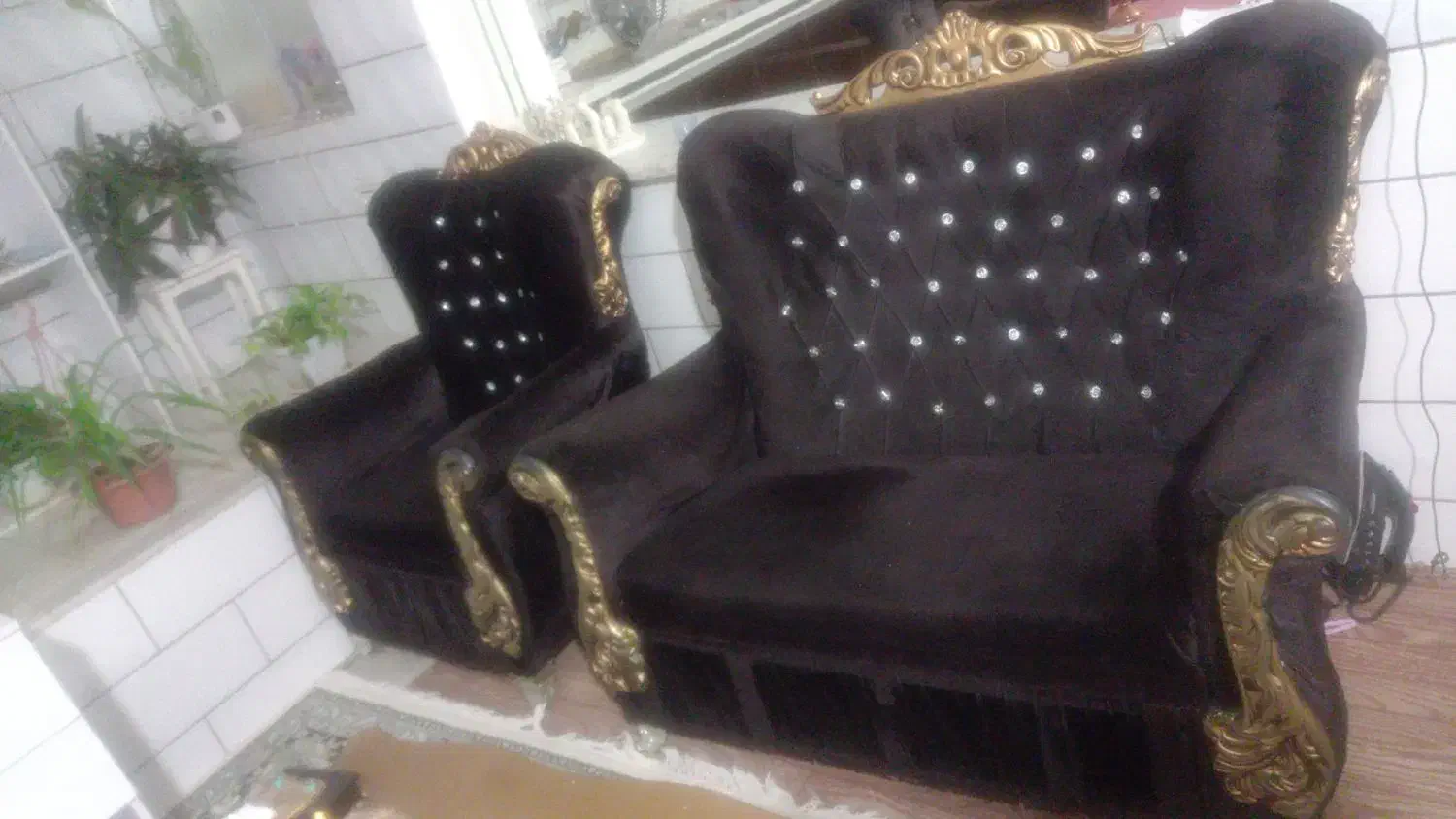 مبلمان سلطنتی ۷ نفره و میز ناهار خوری ۴ نفره|مبلمان خانگی و میز عسلی|فسا, |دیوار