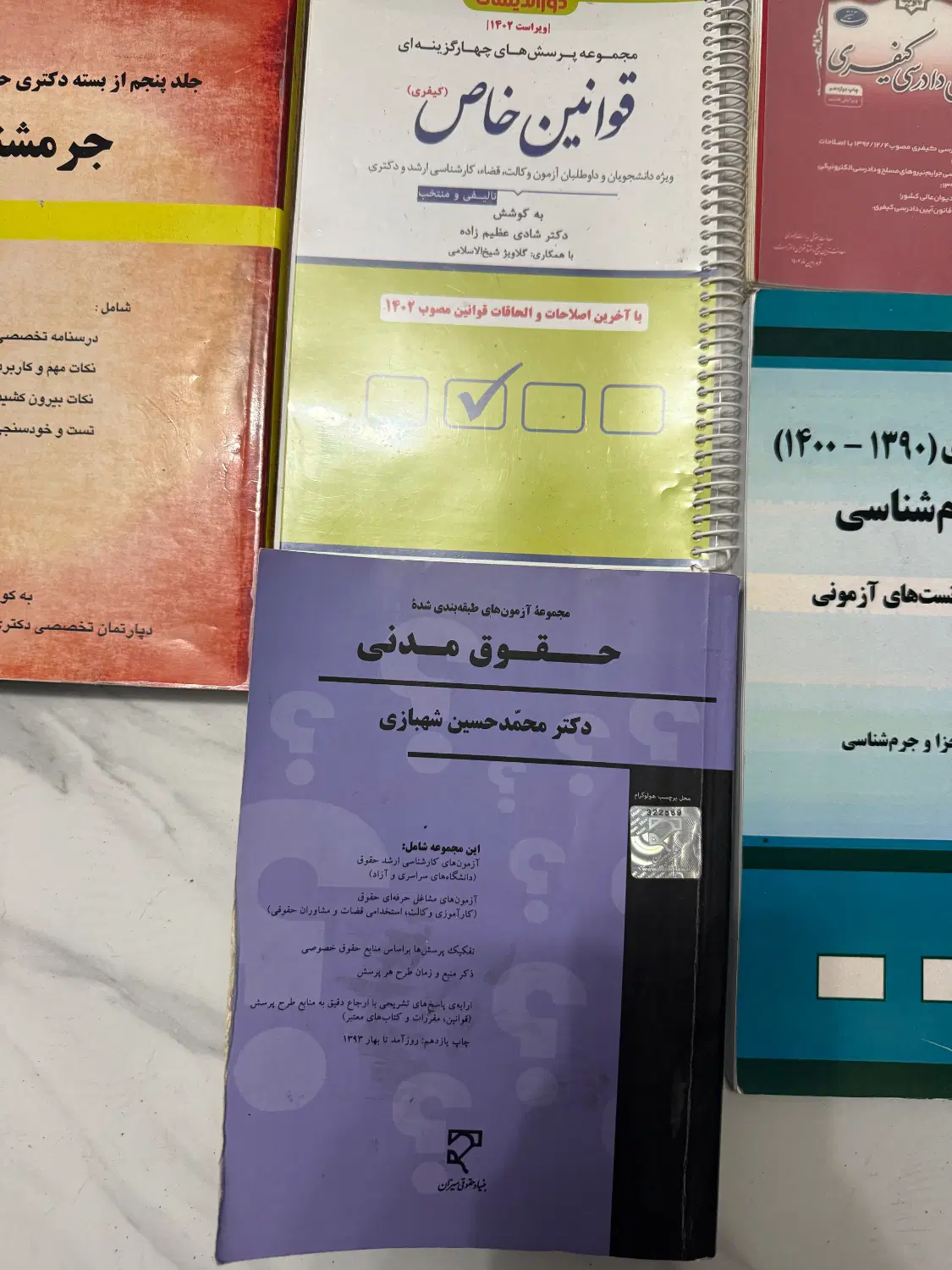 ۱۱ عدد کتاب کمک آموزشی آزمون وکالت و دکترای جزا|کتاب و مجله آموزشی|تهران, عباسآباد|دیوار
