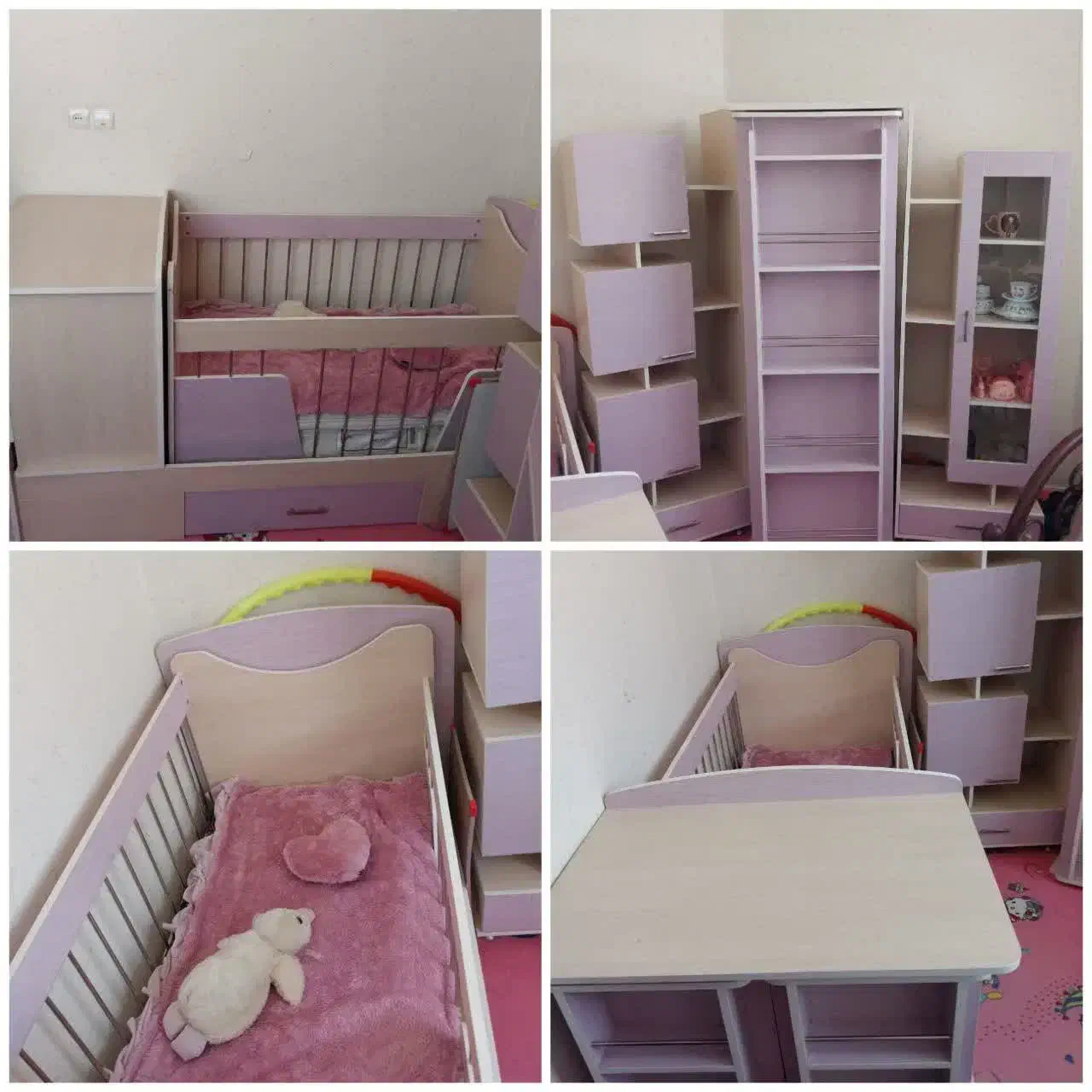 سرویس کمد و گهواره جنس ترک|تخت و سرویس خواب|تیران, |دیوار