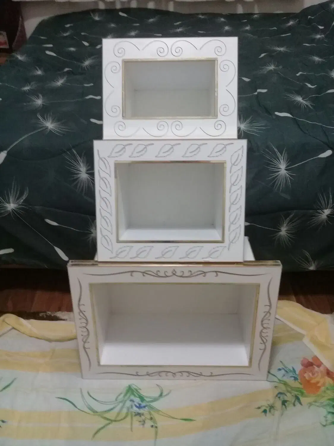 سه عددباکس ام دی اف سالم وسنگین|کتابخانه، شلف، قفسه‌های دیواری|کرمانشاه, |دیوار