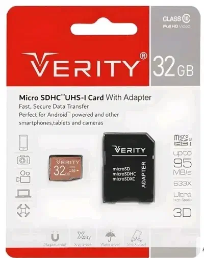 رم میکرو ۱۶گیگ verityمدل۶۳۳x سرعت۹۵مگابایت u1|لوازم جانبی موبایل و تبلت|همدان, |دیوار