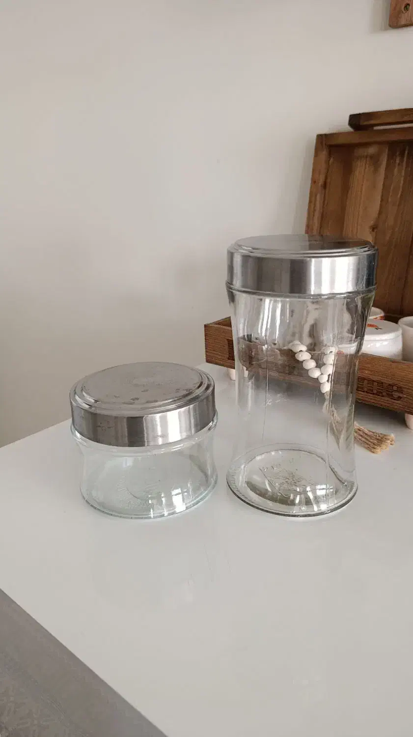 شیشه ی حبوبات با درب استیل|ظروف نگهدارنده، پلاستیکی، یک‌بارمصرف|مشهد, الهیه|دیوار