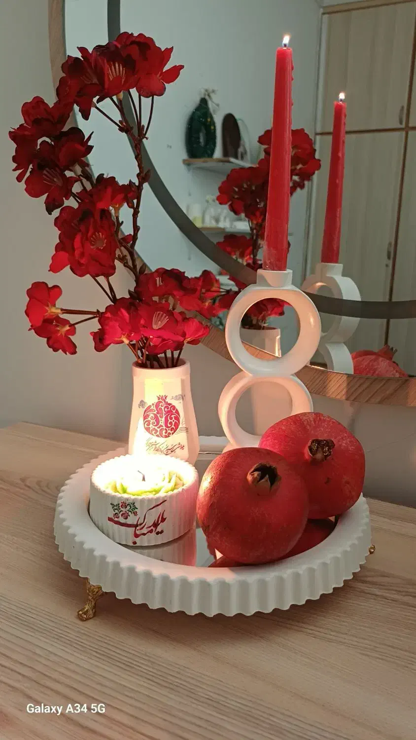 گلدان وشمعدونی یلدایی|صنایع دستی و سایر لوازم تزئینی|جم, |دیوار