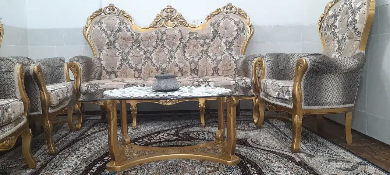 مبل سلطنتی هفت نفر چوب راش|مبلمان خانگی و میز عسلی|قم, علی آباد|دیوار
